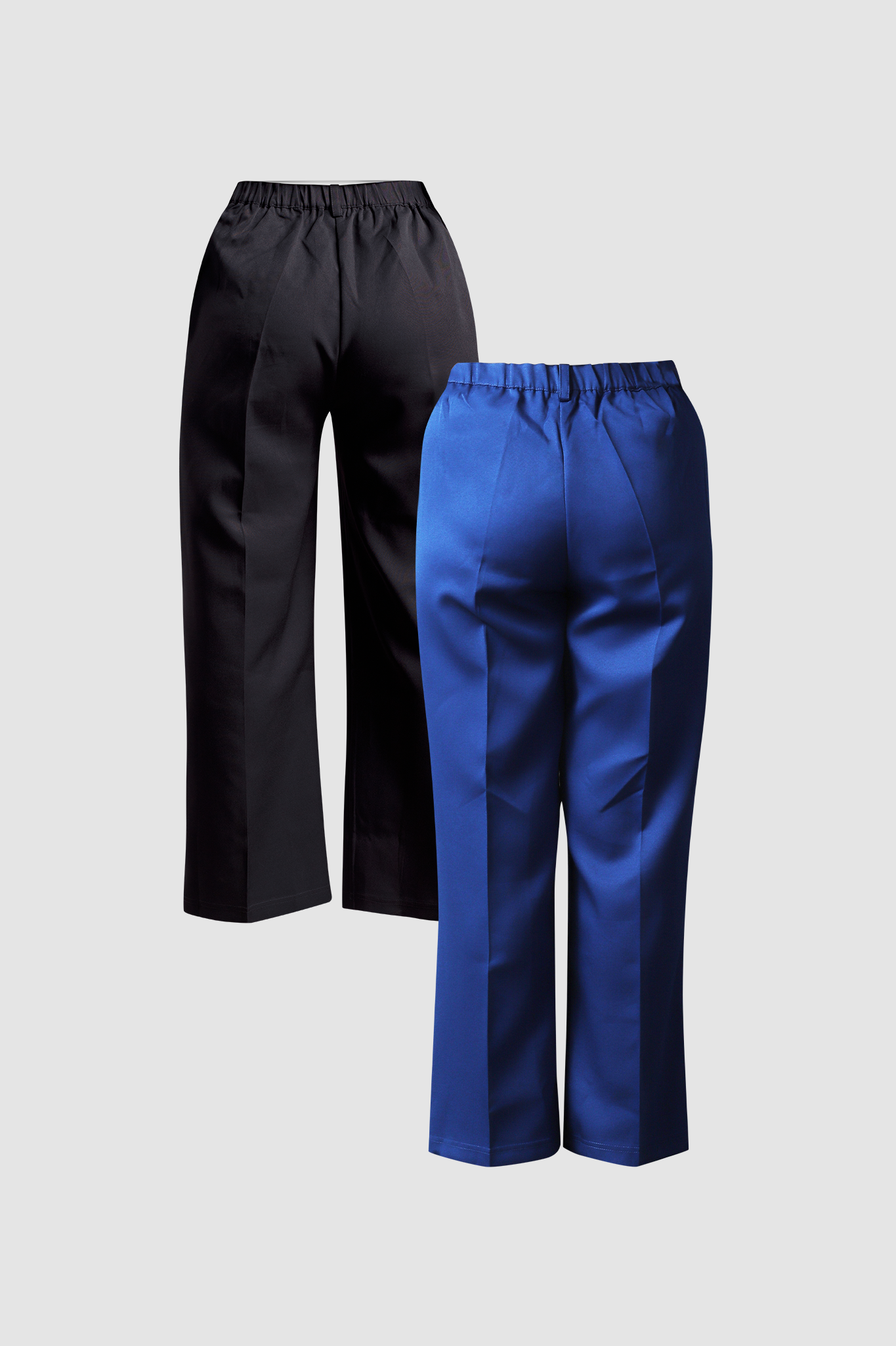 Combo of Wide Leg Pants - Black &amp; Blue