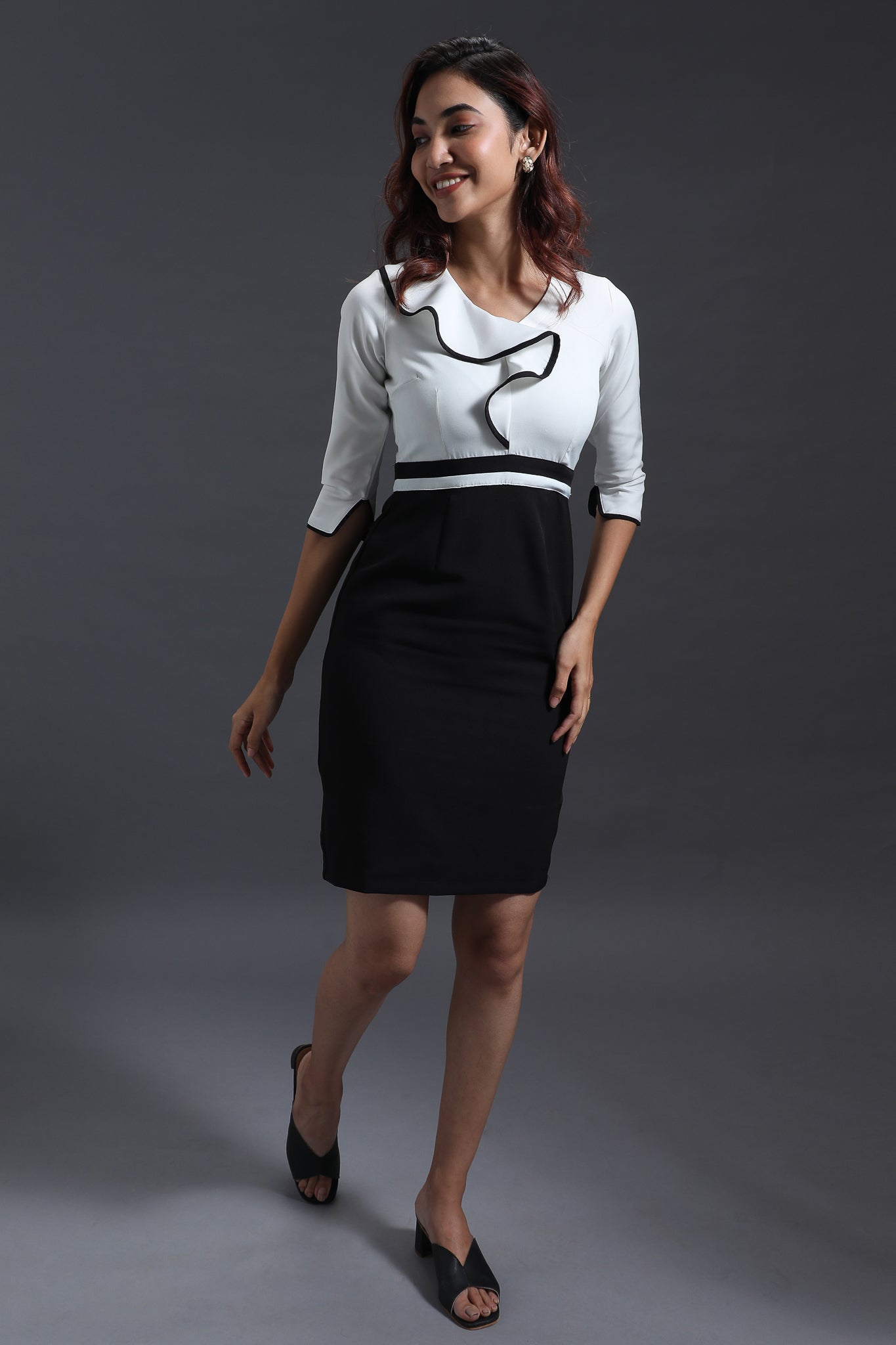 Black &amp; White Dress with Flywheel