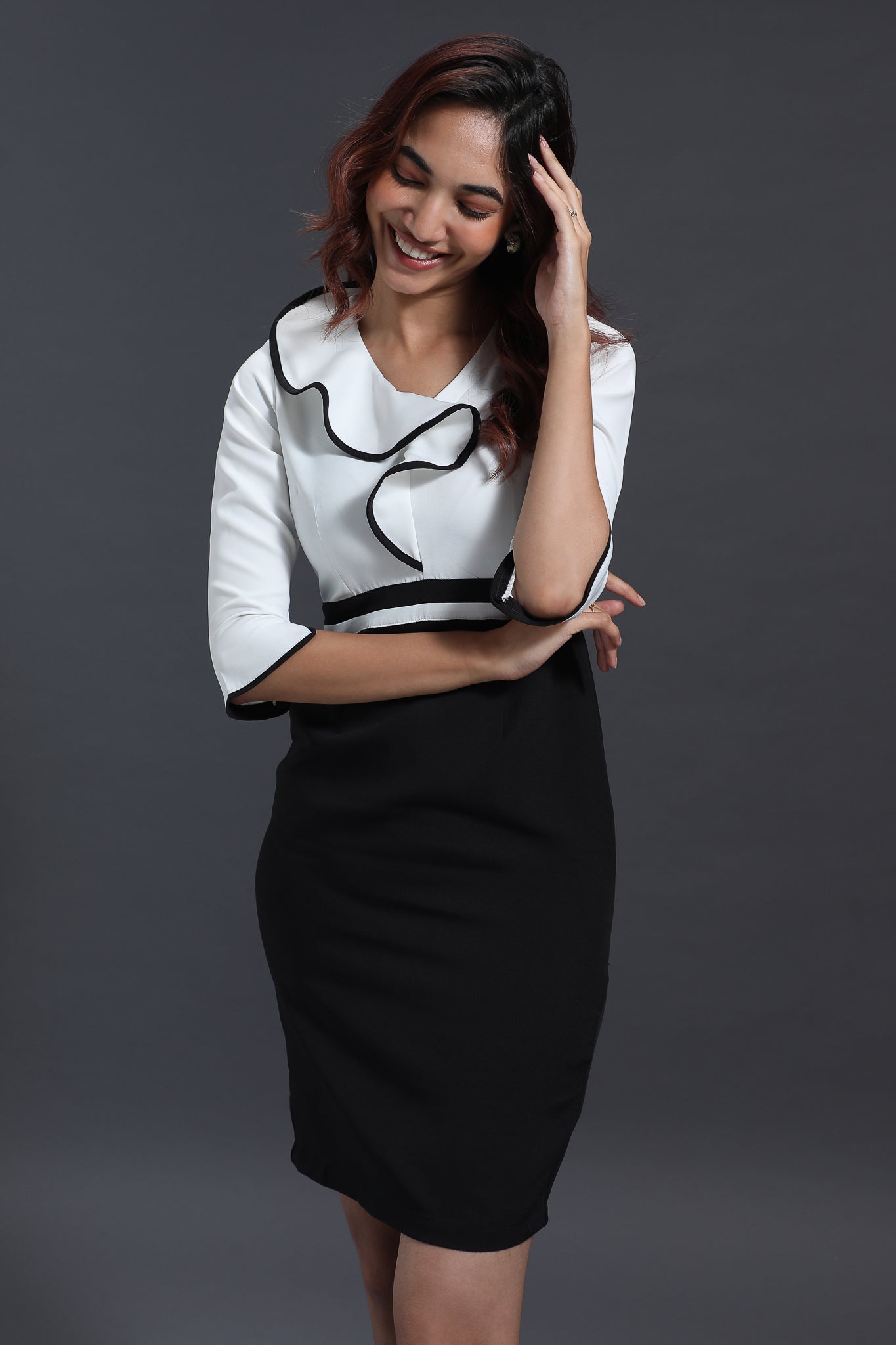 Black &amp; White Dress with Flywheel