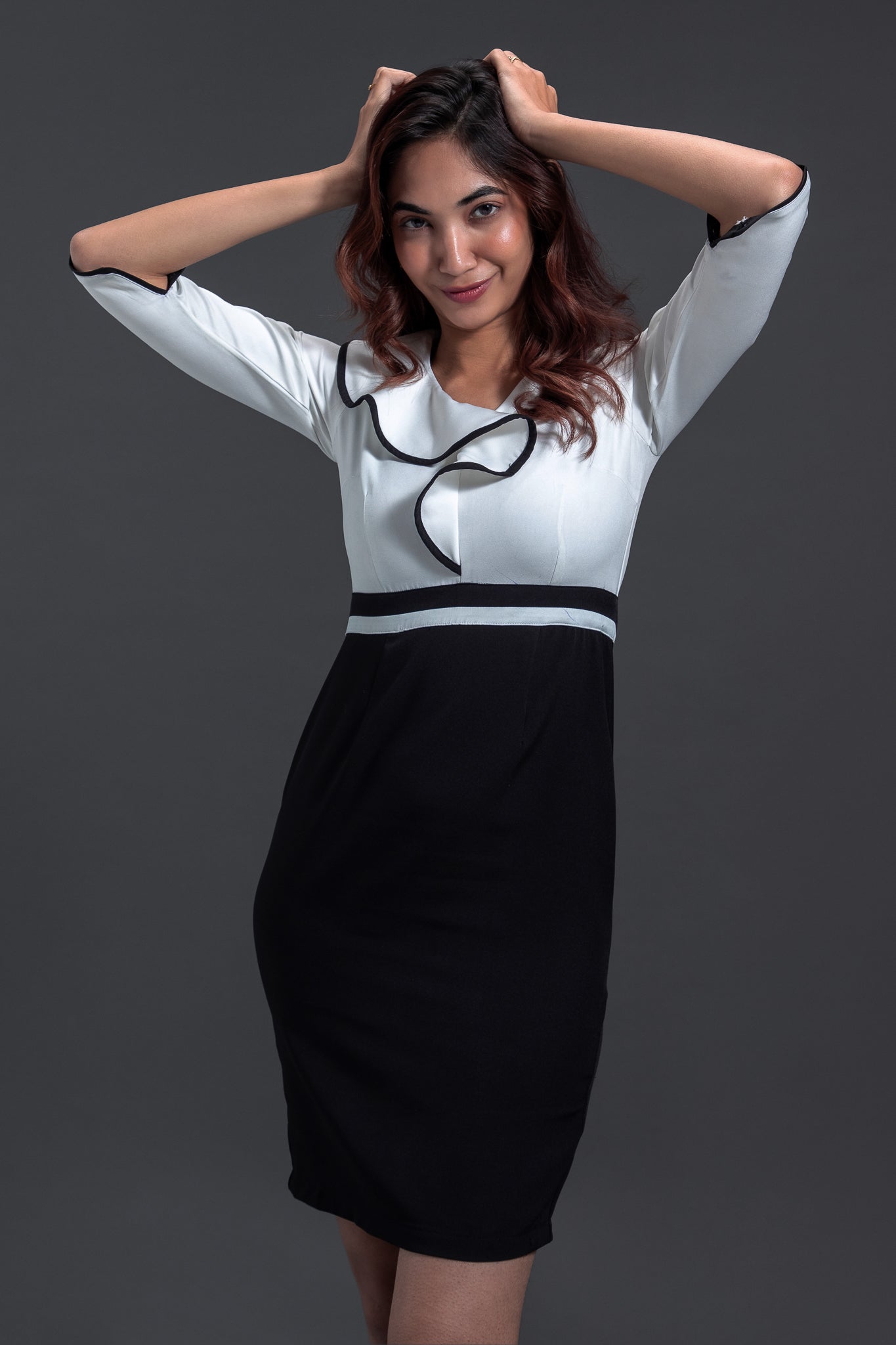 Black &amp; White Dress with Flywheel