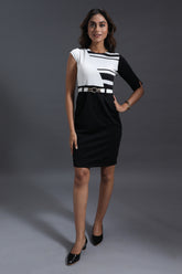 Black & White Asymmetric Dress