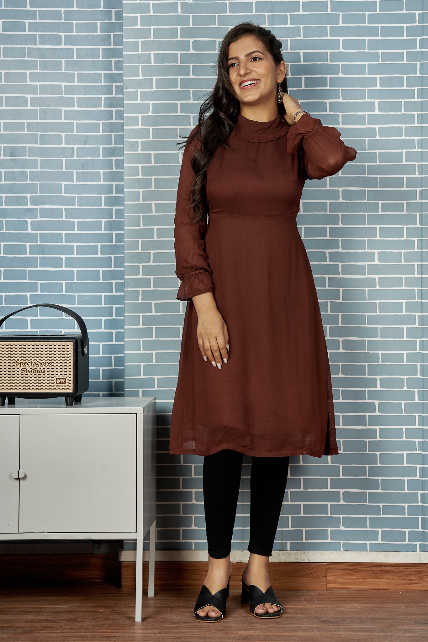 Brown Georgette Kurti 