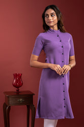 Lilac Collar Neck Kurti