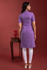 Lilac Collar Neck Kurti