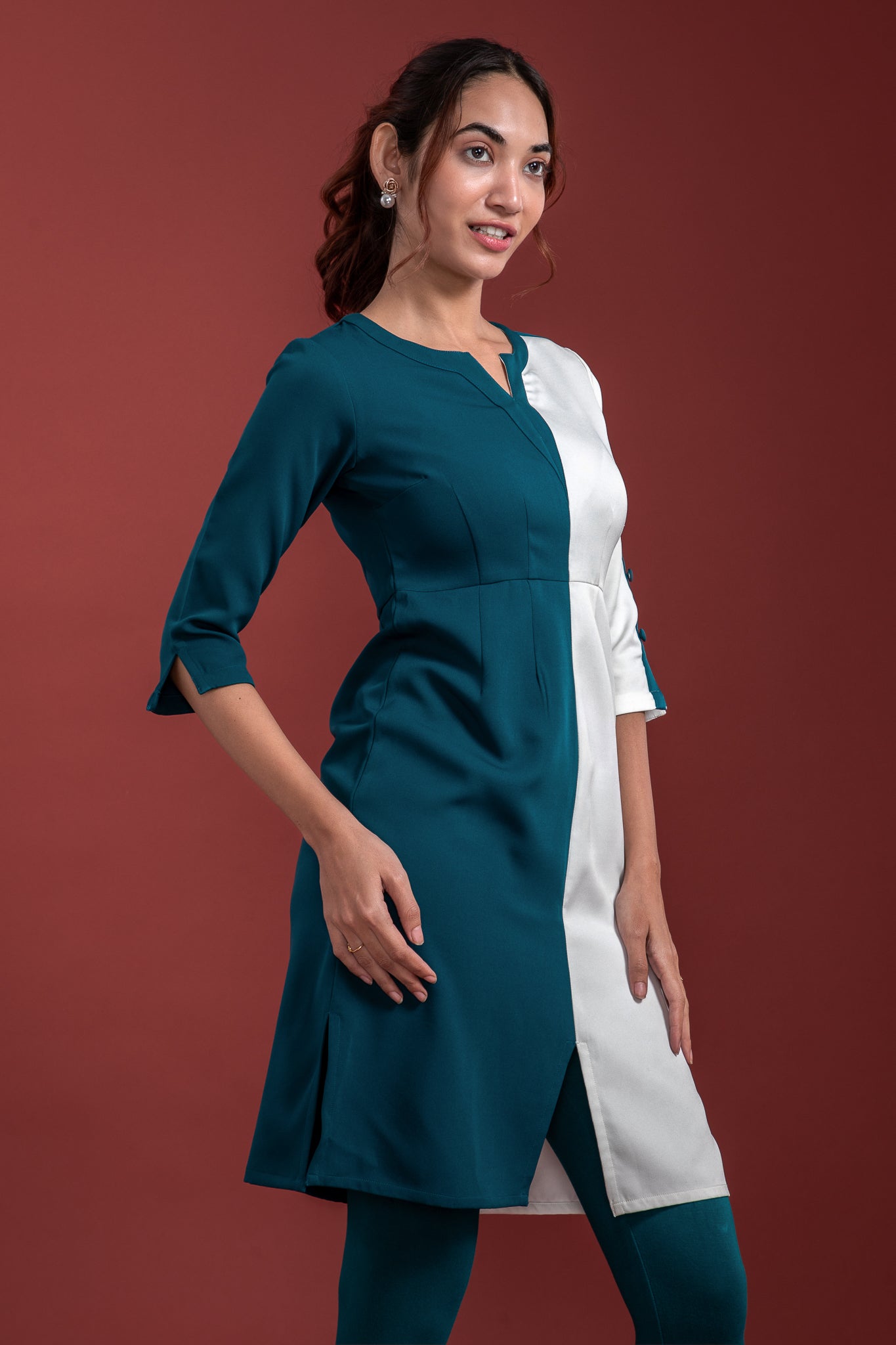 Double colour kurti