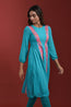 Peacock Blue Georgette Kurti