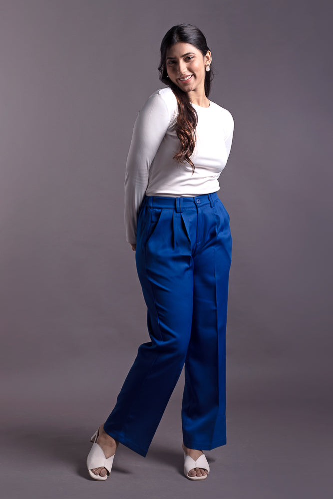 Blue Wide Leg Pants