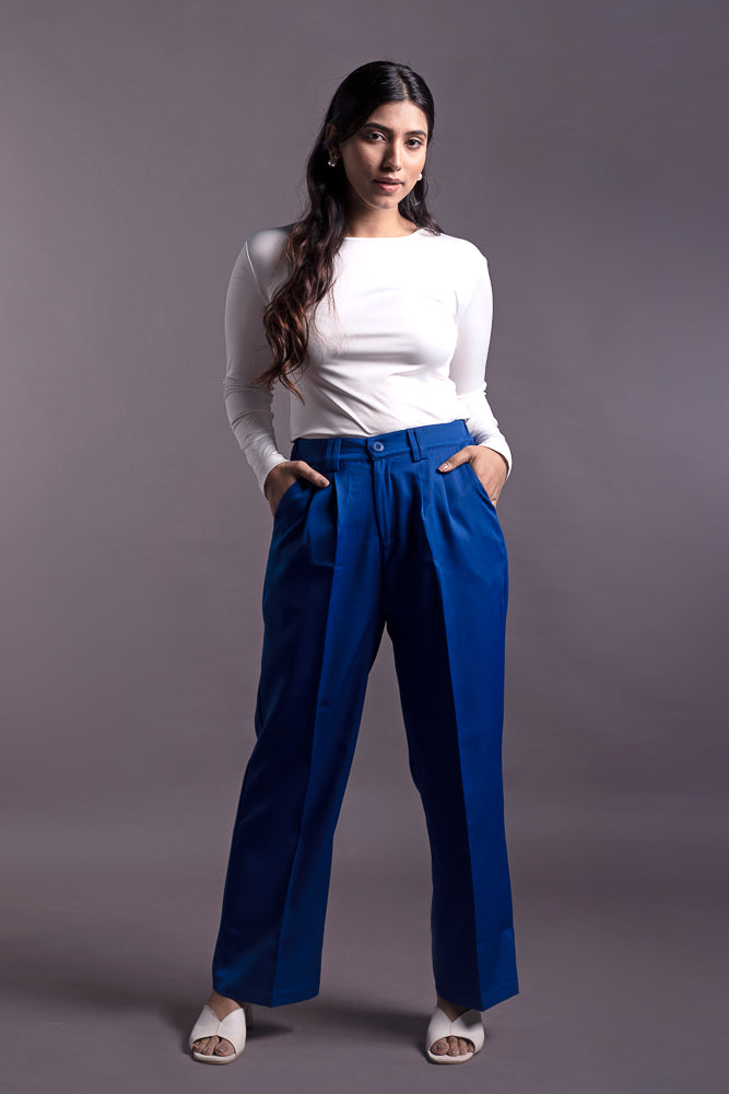 Blue Wide Leg Pants