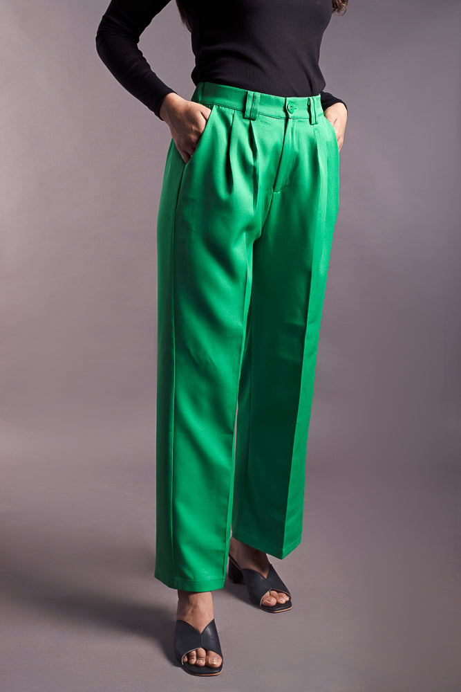 Load image into Gallery viewer, Green Wide Leg Pants

