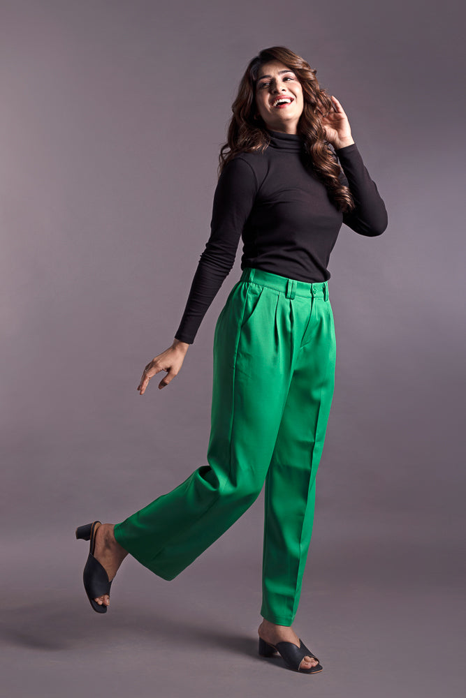 Green Wide Leg Pants