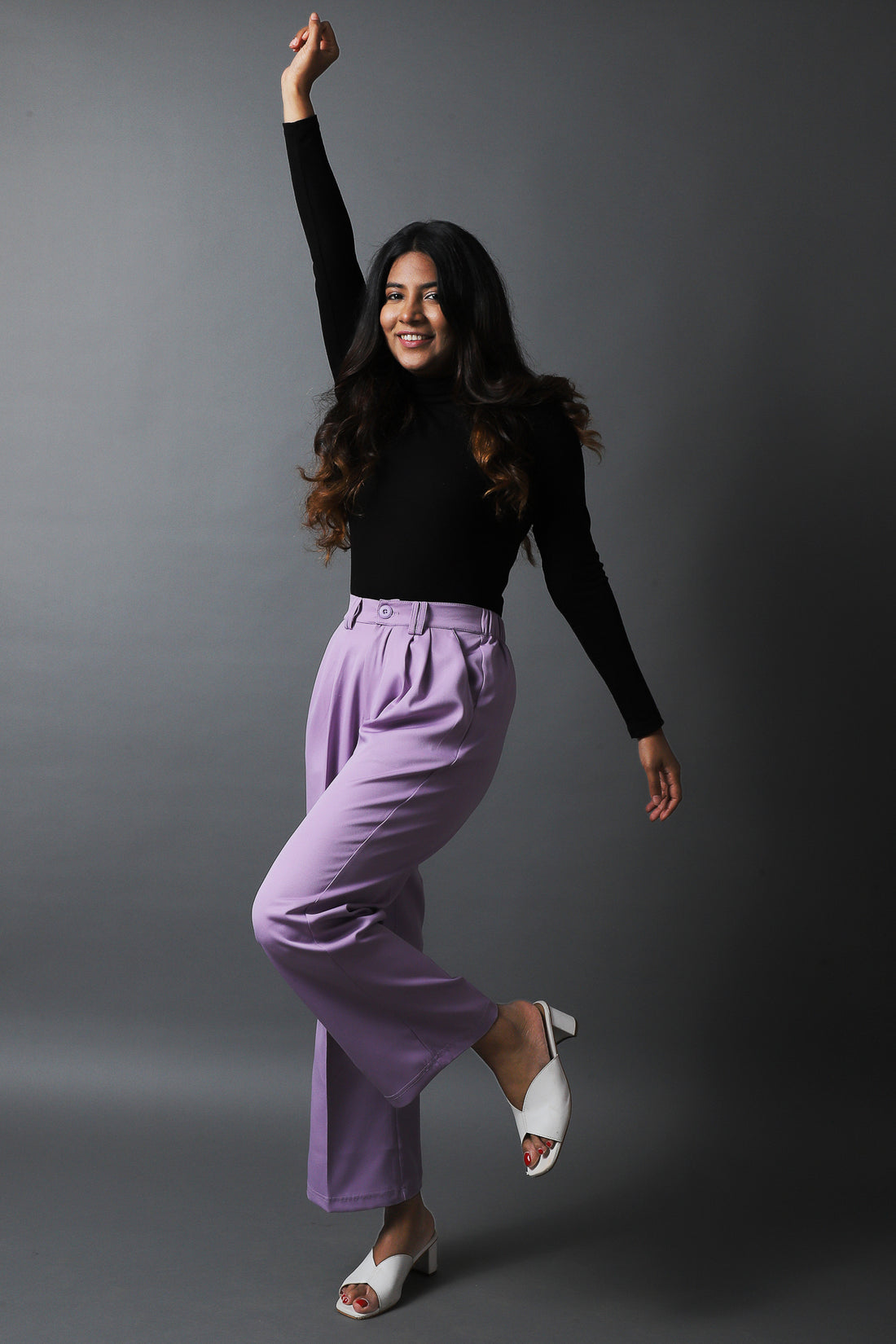 Purple Wide Leg Pants