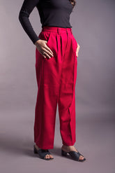 Red Wide Leg Pants