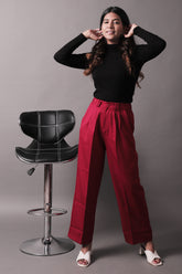 Red Wide Leg Pants