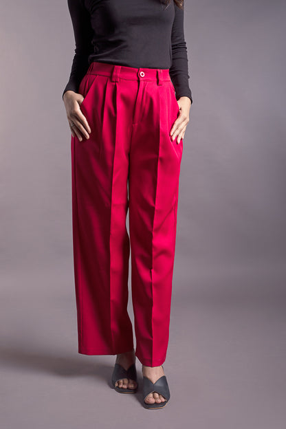 Red Wide Leg Pants